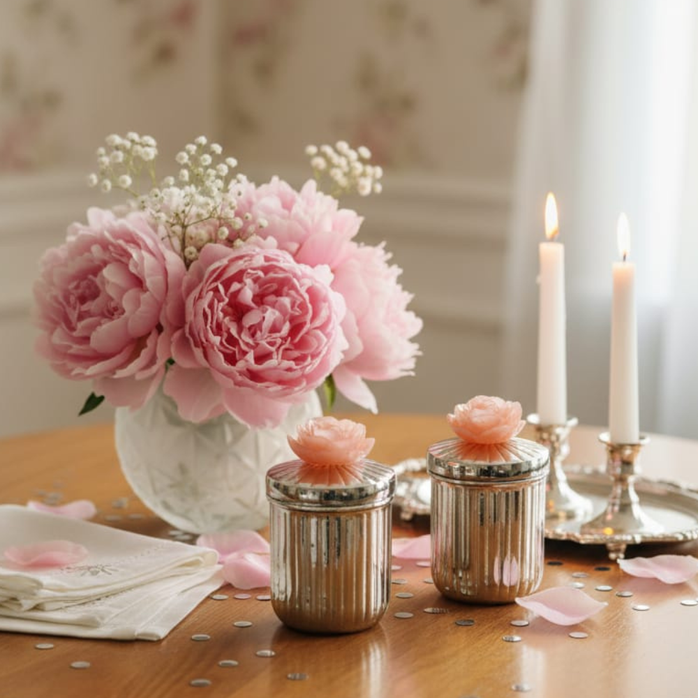 Rose Silvel Line Jar Small Set of 2 Main image