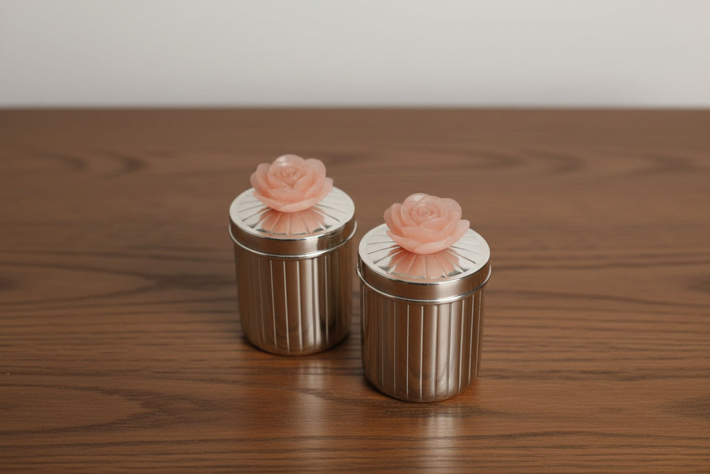 Rose Silvel Line Jar Small Set of 2