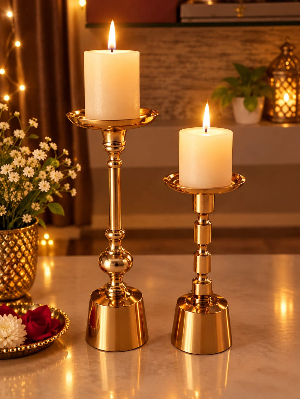 Auralis Candle Stands, Set of 2