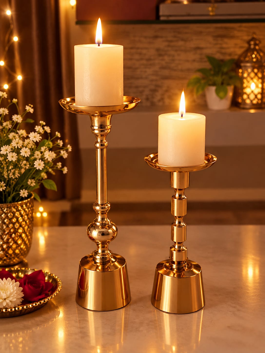 Auralis Candle Stands, Set of 2