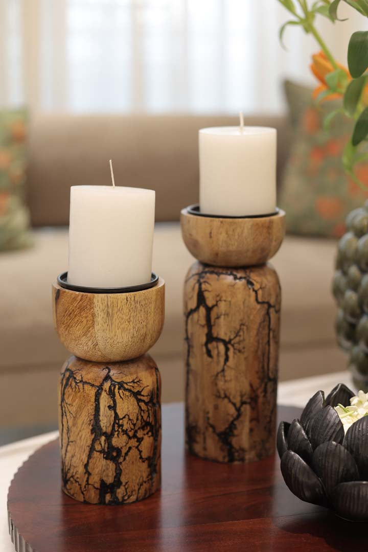 Wood Candle Stands