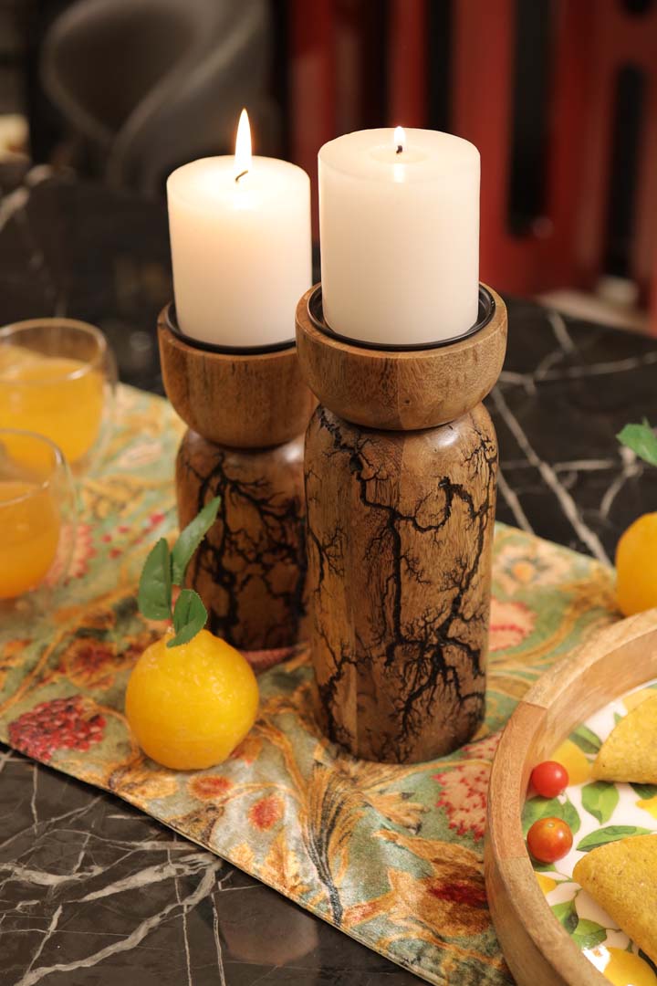 Wood Candle Stands