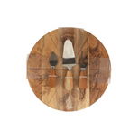 Wood Grazing Board with 3 Knives
