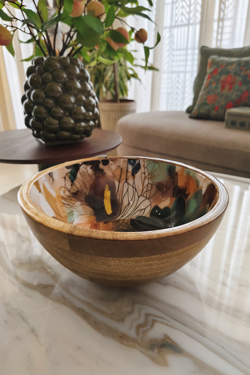Wood Snack Bowl 9 inch