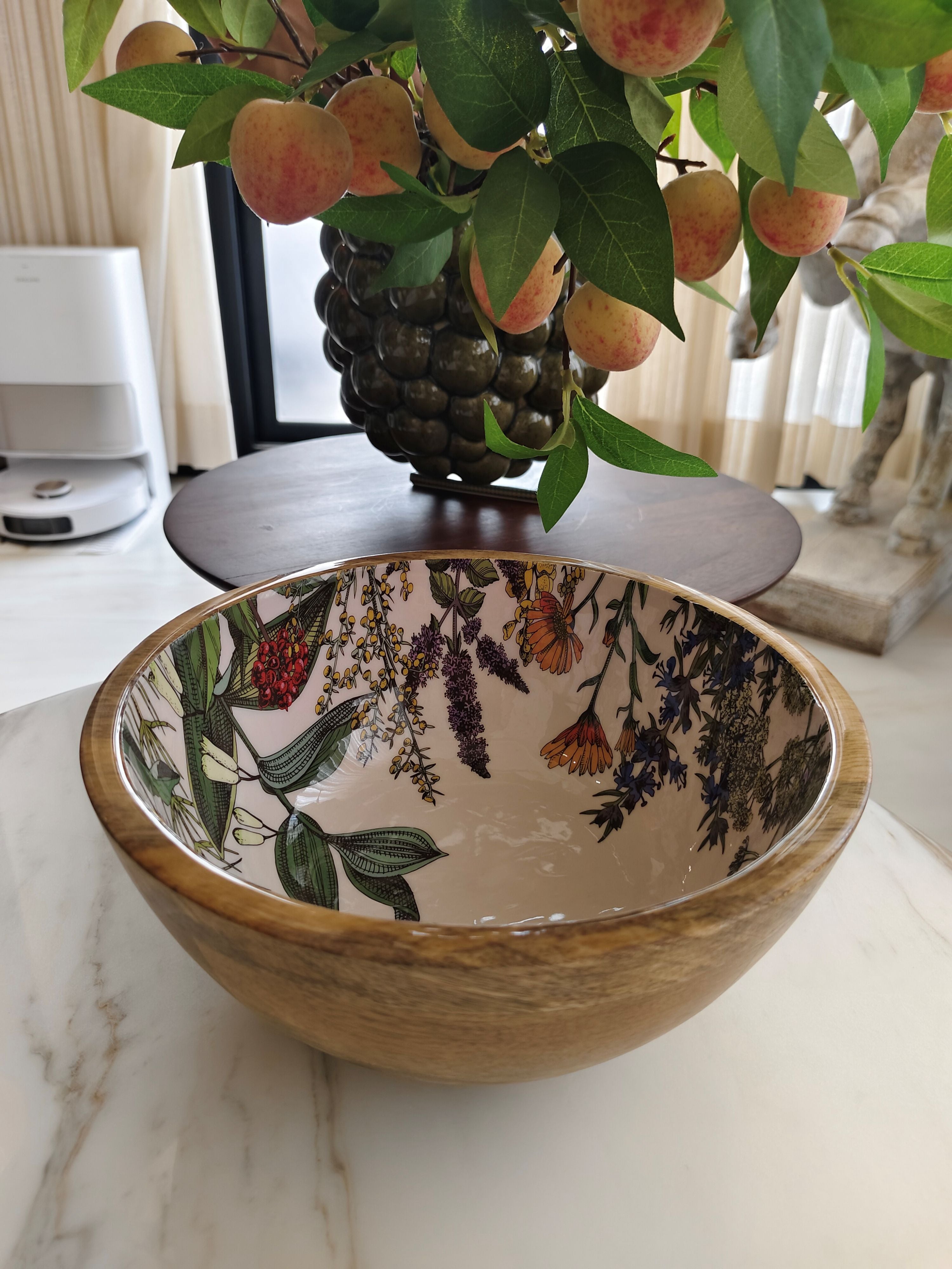 Wood Snack Bowl 9 inch