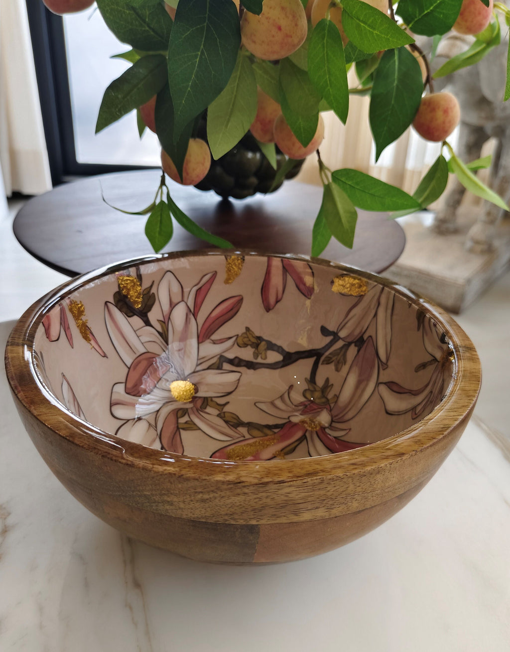 Wood Snack Bowl 9 inch
