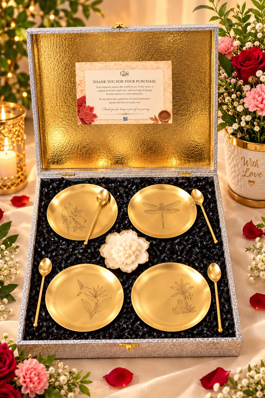 Brass Tapas Plate Gift Box