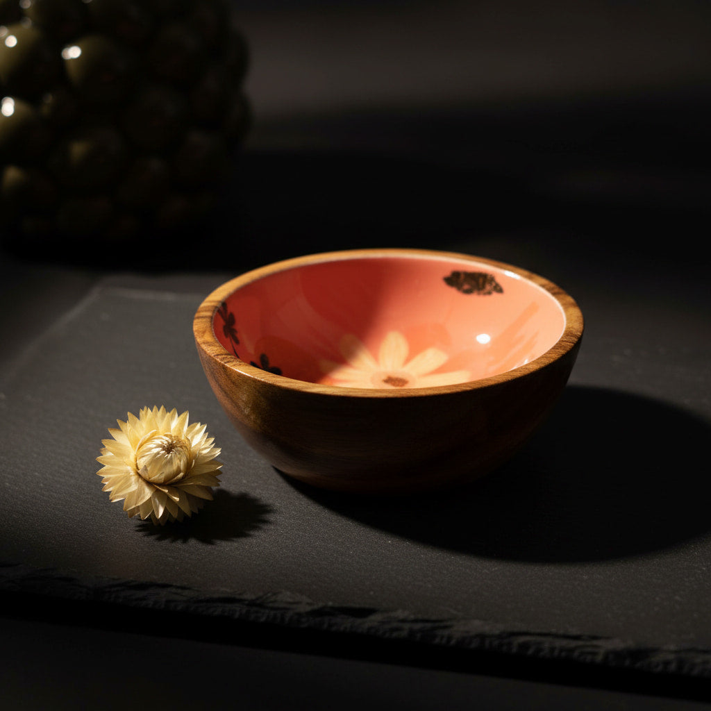 Wood Nut Bowl 7 inch