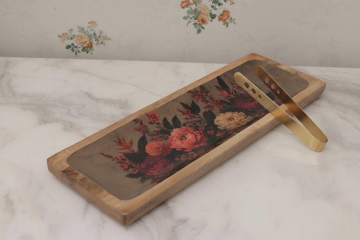 Wooden Rectangle Serving Platter Secondary image