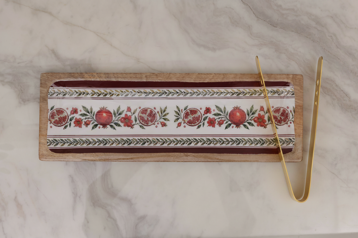 Rectangle Serving Platter with Tongs Secondary image