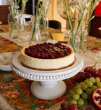 Large Beaded Cake Platter with Pedestal | Table Riser