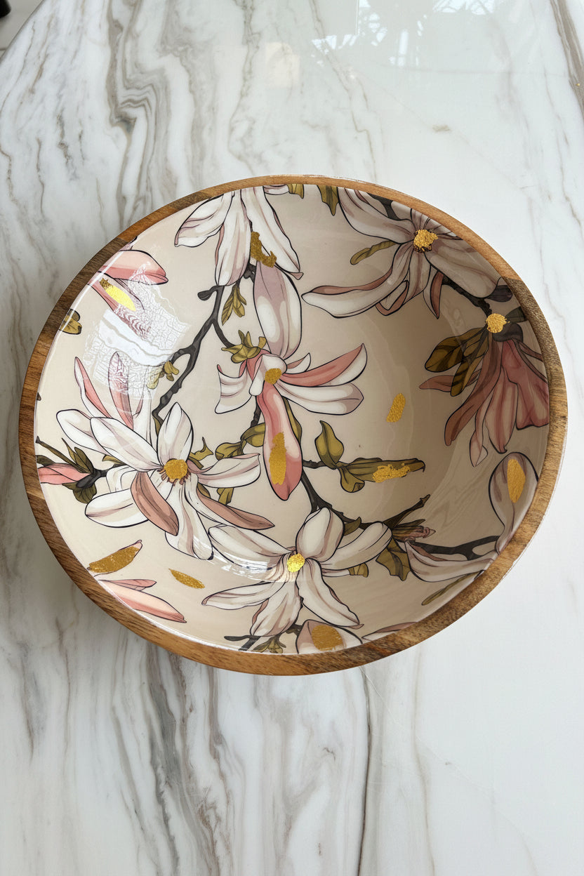 Wooden Serving Bowl, 14" Secondary image